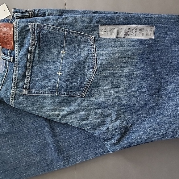NWT Polo Ralph Lauren 44T x 36 Classic 867 Warren Jeans Medium Dark Blue Wash - Picture 2 of 11